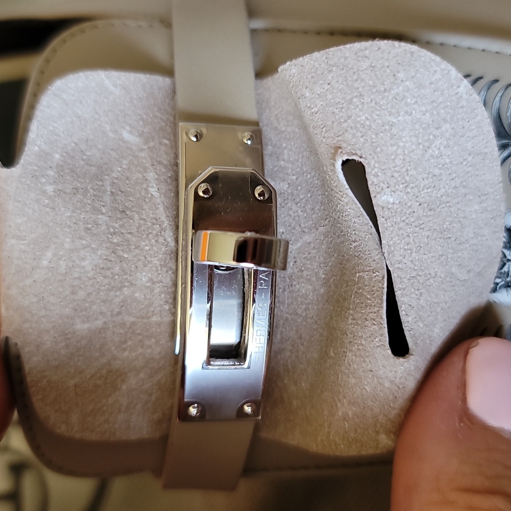 Hermes Oz Mule Slip-on with Kelley Buckle Blanc Monochrome Color Leather 40EU/10 - Picture 8 of 17